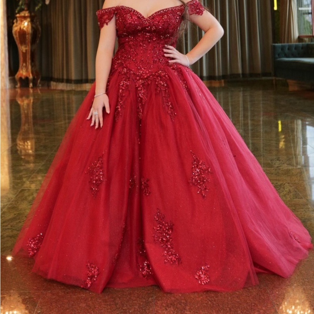 Morilee sweet 16 dress style # 60146 wine size 4